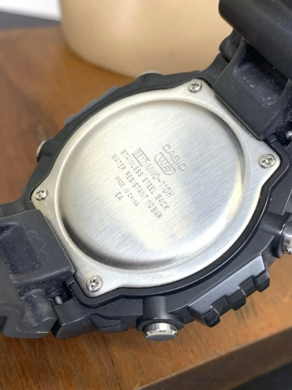 Casio Men's Watch MWD110H Silver Black Resin Strap Quartz Digital Sport 3517